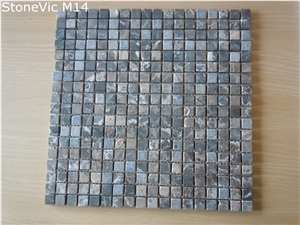 Dark Emperador Marble Mosaic Tile