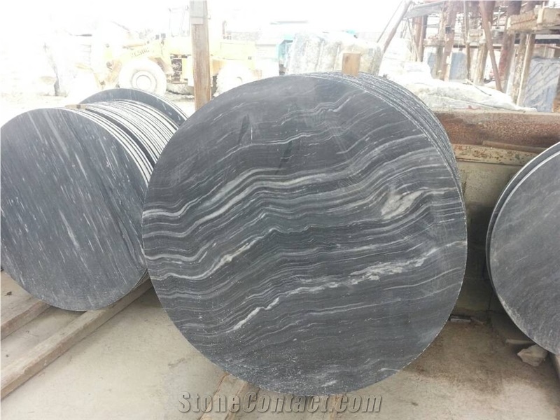 Midnight Snow Marble Dinner Table,Round Table