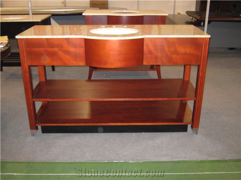 Vanity Top and Vanity Base, G682 Granite Vanity Top