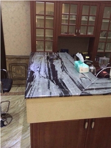 Black and Grey Natural Stone Desk Top No.15