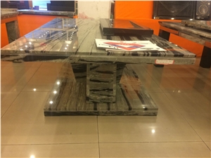 Black and Grey Natural Stone Table No.1