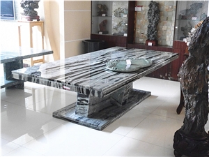 Black and Grey Natural Stone Table No.14