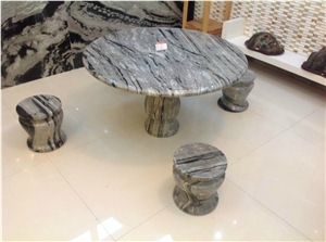 Black and Grey Natural Stone Table No.18
