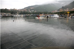 Mataconcadimare Slate Paving Tiles, India Black Slate