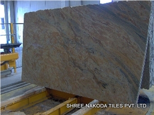 Vyara-Gold Granite Slabs & Tiles, India Yellow Granite