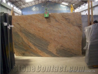 Vyara-Gold Granite Slabs & Tiles, India Yellow Granite