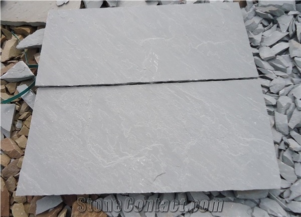 Kandla Grey Sandstone Paving Slabs and Tiles, India Grey Sandstone,Kandla Grey Sandstone Pavement
