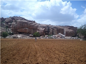 India Red Granite, Red Granite Block