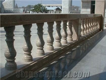 White Marble Baluster Railing