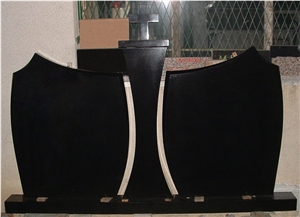 Black Tombstone with Cross, Shanxi Black Granite Monument & Tombstone
