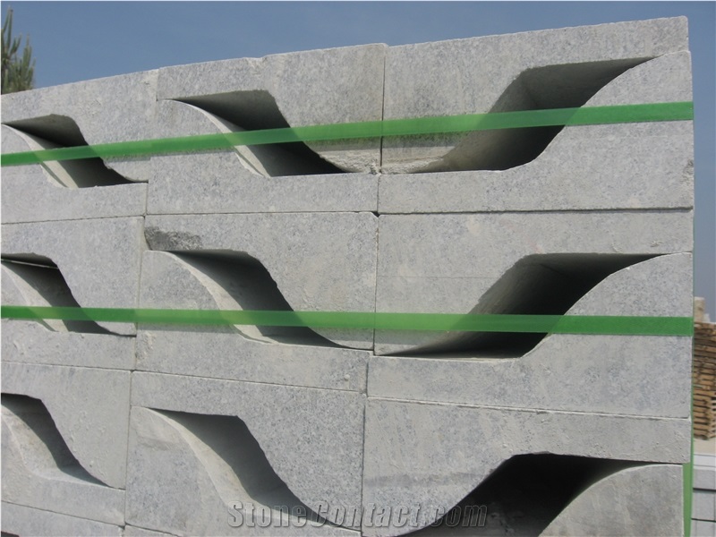 Cambered Surface Granite Kerbstone, G341 Grey Granite Kerbs