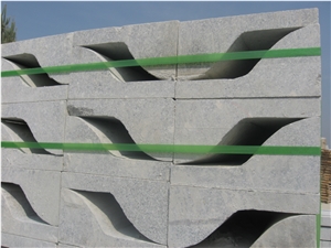 Cambered Surface Granite Kerbstone, G341 Grey Granite Kerbs