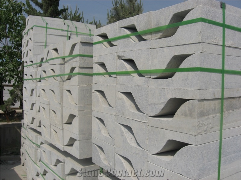 Cambered Surface Granite Kerbstone, G341 Grey Granite Kerbs