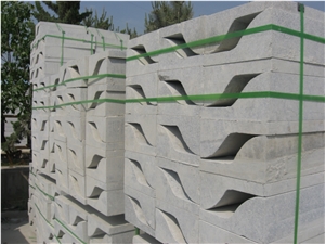 Cambered Surface Granite Kerbstone, G341 Grey Granite Kerbs