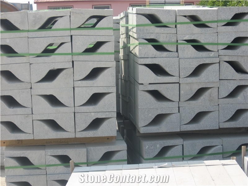 Cambered Surface Granite Kerbstone, G341 Grey Granite Kerbs