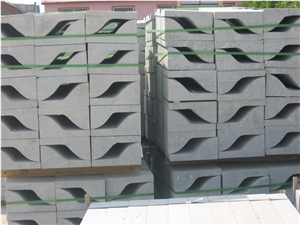 Cambered Surface Granite Kerbstone, G341 Grey Granite Kerbs