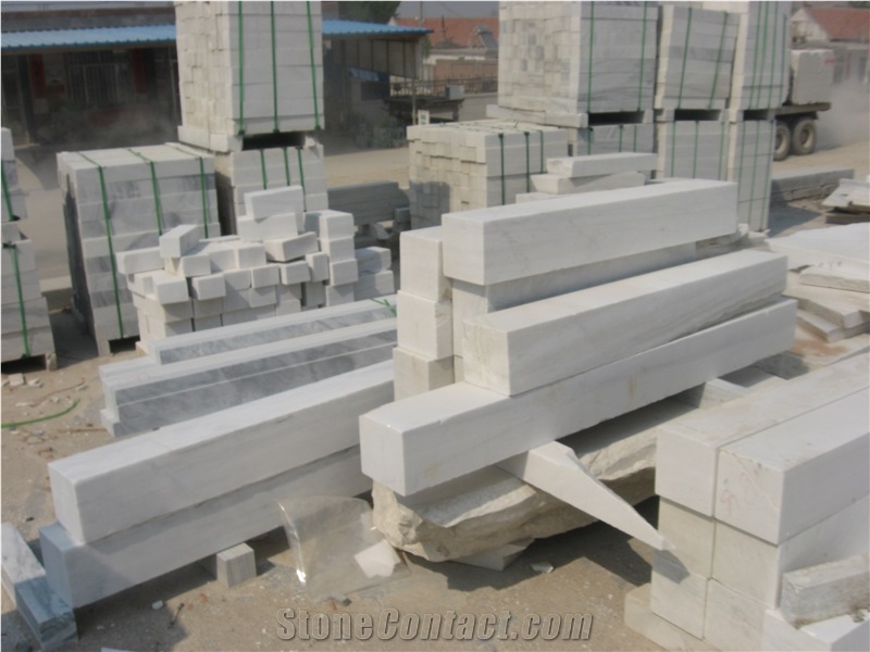 China Cloud Grey Marble Fence,Grey and White Marble