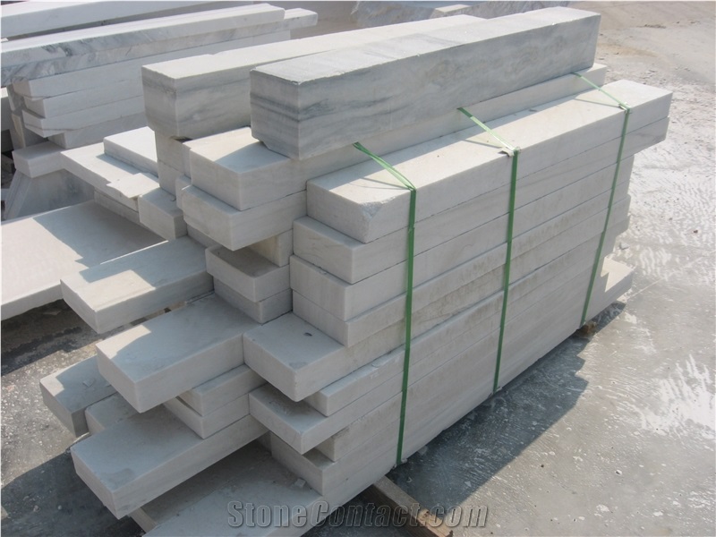 China Cloud Grey Marble Fence,Grey and White Marble