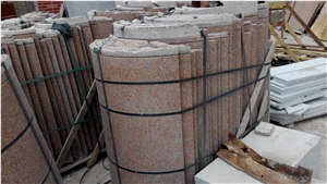 Column Pillar,Hollow Round Roman Column, G386-8 Red Granite Roman Columns