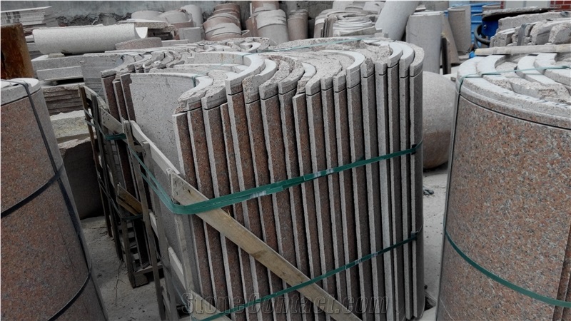 Column Pillar,Hollow Round Roman Column, G386-8 Red Granite Roman Columns