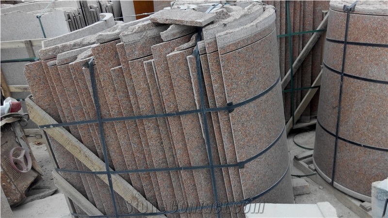 Column Pillar,Hollow Round Roman Column, G386-8 Red Granite Roman Columns