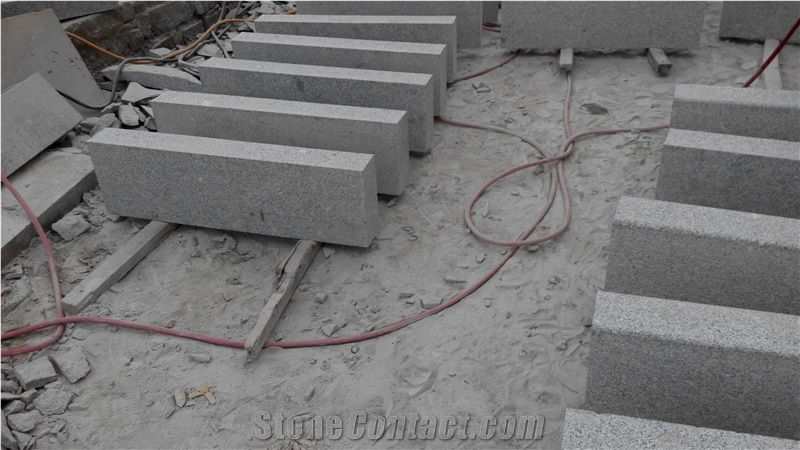 Flamed Grey Granite Kerbstone, G341 Grey Granite Kerbs