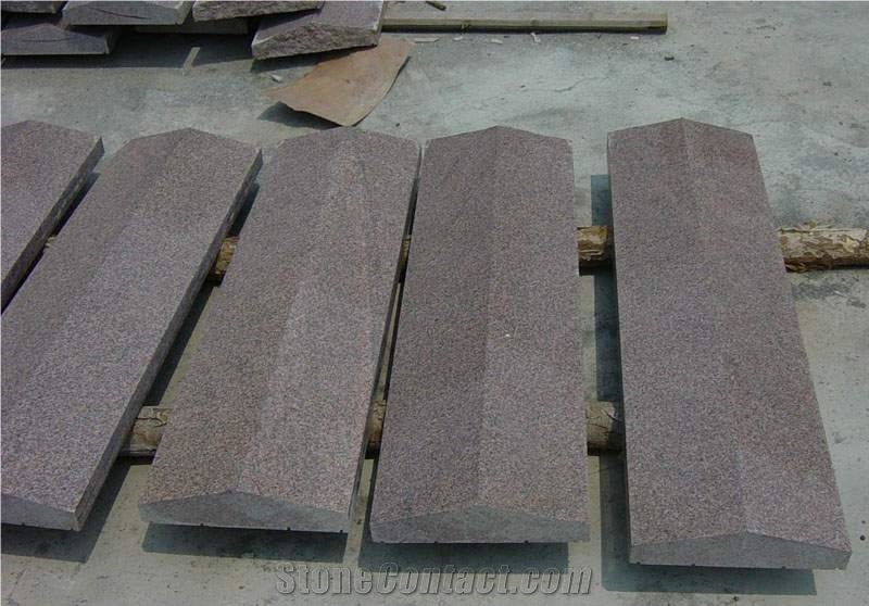 Granite Wall Top Coverings, G386 G354 Red Granite Pier Caps & Quoins