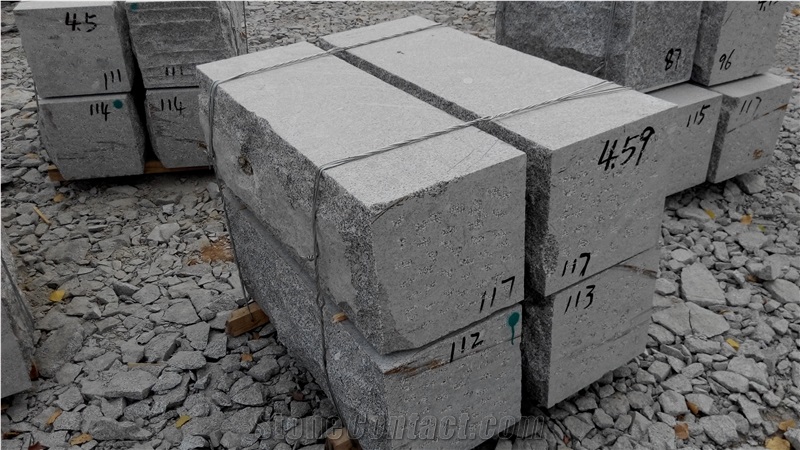 Grey Granite Block Wall Stone, G341 Grey Granite Mushroom Stone