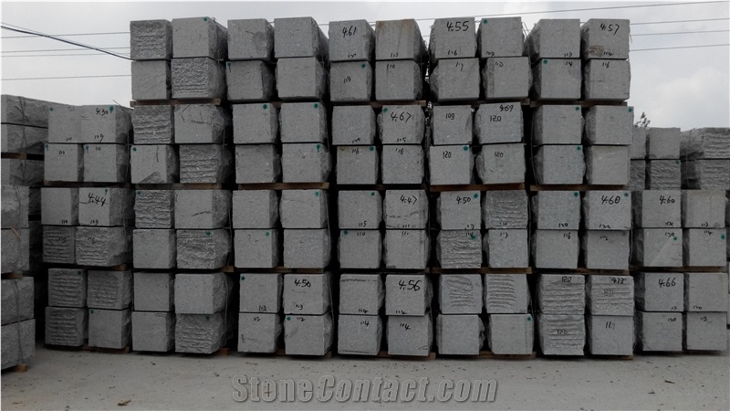 Grey Granite Block Wall Stone, G341 Grey Granite Mushroom Stone
