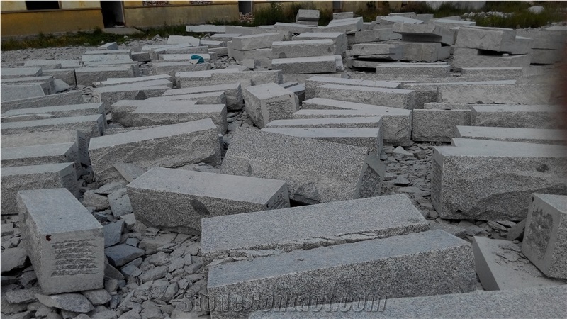 Grey Granite Buliding Stone, G341 Grey Granite Mushroom Stone