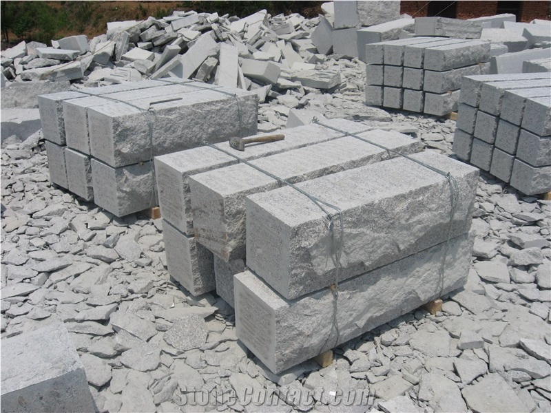 Retaining Wall Blocks for Sale, G341 Grey Granite Mushroom Stone