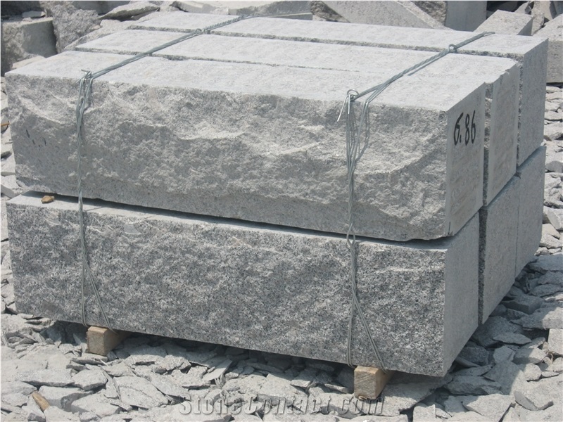 Retaining Wall Blocks for Sale, G341 Grey Granite Mushroom Stone