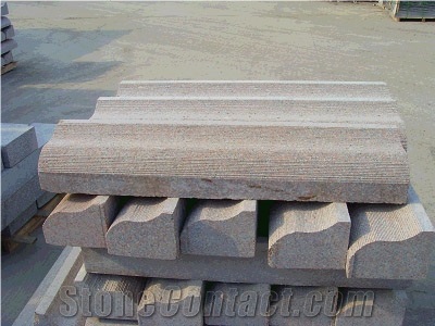 S Shape Granite Kerbstone, G361 Pink Granite Kerbs