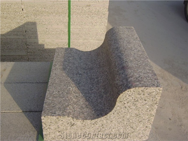 S Shape Granite Kerbstone, G361 Pink Granite Kerbs