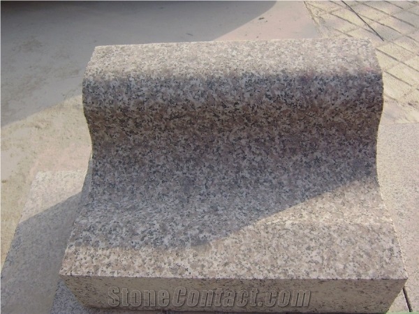 S Shape Granite Kerbstone, G361 Pink Granite Kerbs
