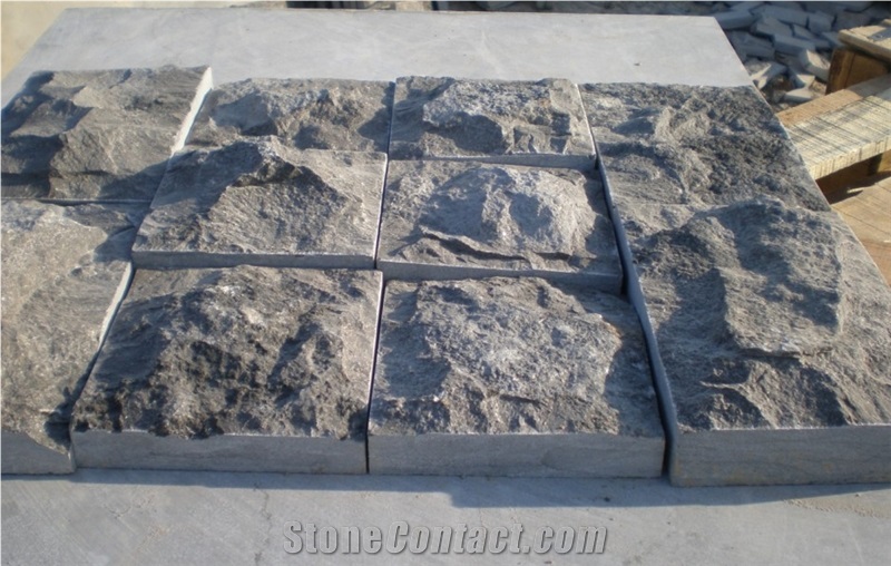 Split Surface Blue Limestone Walling Panel