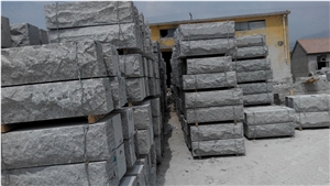 Split Surface Mushroom Stone Wall Stone,G341 Grey Granite Wall
