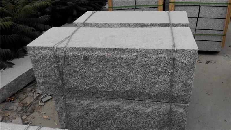 Split Surface Mushroom Stone Wall Stone,G341 Grey Granite Wall