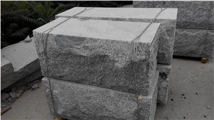 Split Surface Mushroom Stone Wall Stone,G341 Grey Granite Wall