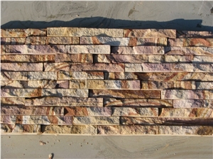 Yellow Cultured Sandstone Panelling,Wood Grain Yellow Sandstone Cultured Stone