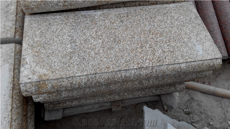 Yellow Granite Bullnose Edge Step, G350 Yellow Granite Steps