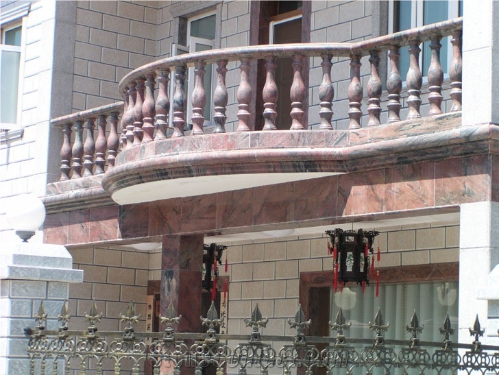 China Multicolor Red Granite Balustrade & Railings