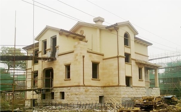 China Yellow Sandstone Wall Tiles Projects