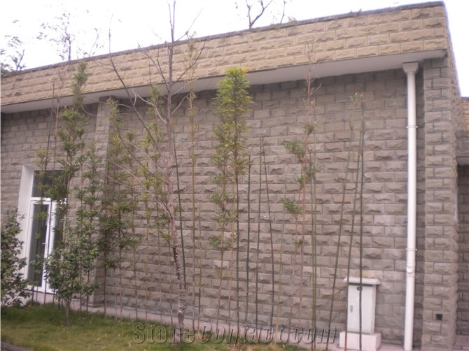 China Yellow Sandstone Wall Tiles Projects