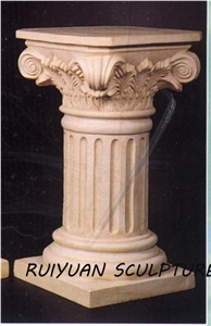 Column Pillar Building Material, Hy Beige Limestone Columns