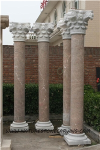 Column Pillar Building Material, Sx Beige Marble Columns