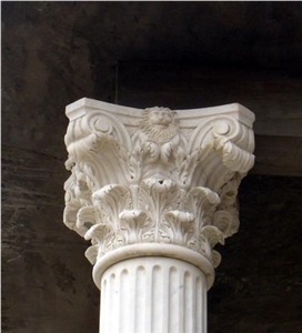 Column Pillar Building Material, Sx Beige Marble Columns