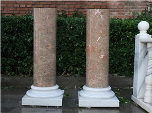Column Pillar Building Material, Sx Beige Marble Columns