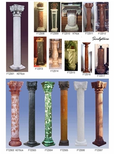 Column Pillar Building Material, Sx Beige Marble Columns