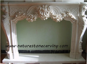 Fireplace Mantel,White Marble Fireplace Mantel